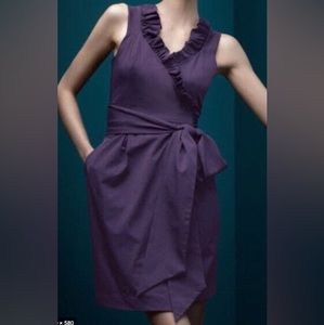 DVF wrap dress sleeveless plum color size 4